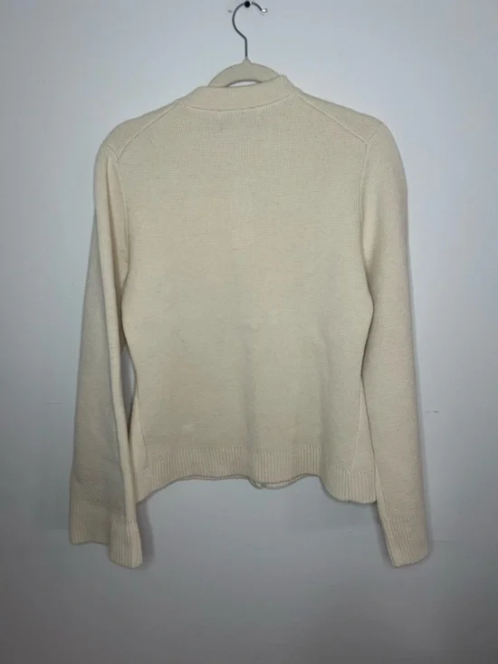 Modern Citizen Eames Organic Cotton-Wool Cardigan in Cream size large - Picture 5 of 8